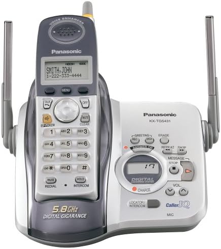 Panasonic KX-TG5431S 5.8 GHz-es DSS Vezeték nélküli Telefon Üzenetrögzítő (Ezüst/Fehér