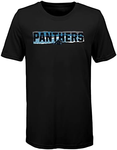 Outerstuff NFL Fiúk Ifjúsági (8-20) Carolina Panthers Mezzo Könny Rövid Ujjú T-Shirt