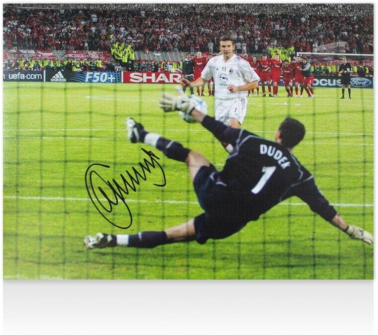 Jerzy Dudek Aláírt Liverpool Fotó - 2005 UEFA Bajnokok Ligája Utolsó Mentés - Dedikált Futball Fotók