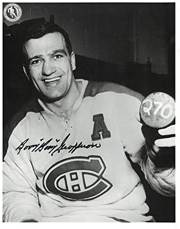 BERNIE bumm-BUMM GEOFFRION Aláírt Montreal Canadiens 8 x 10 - Fotó 70549 - Dedikált NHL-Fotók