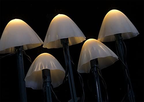 Gomba String Lámpák Solar 12FT 12 Led-ek Út Fények Vízálló Gomba LED Tündér Lámpák Kültéri Mini Földre Plug Fény Karácsonyra