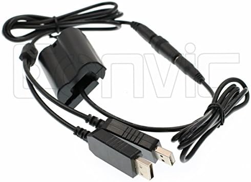 Eonvic EP-5B DC Csatlakozó Kettős USB Adapter Kábel Nikon V1 D800 D610 D810