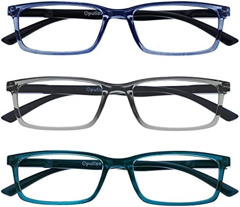 OPULIZE Lásd 3 Csomag Retro Kék Fény Blokkoló Szemüveg Számítógépes Játékokhoz Womens Tükröződésmentes Csökkenti a Fejfájást,