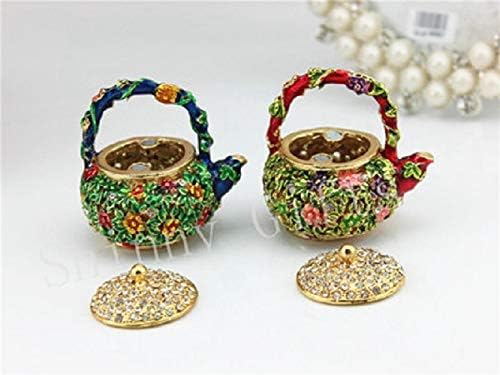 Jie Mini Teáskanna Csecsebecsét Doboz Csuklós Lányoknak Gyűrű Jogosultja Kézzel készített Gyűrű Jogosultja Étel Díszített