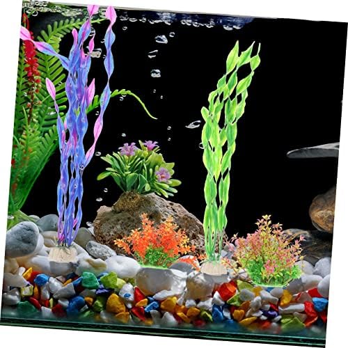 PATKAW 7db akváriumban Tereprendezés, Víz, Növények, Műanyag Akváriumi Növények Asztal Topper Zöld Dekoráció Miniatűr Ál