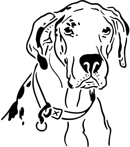 Nagy A2 'Dán dog Kutya' Fal Stencil/Sablon (WS00029237)