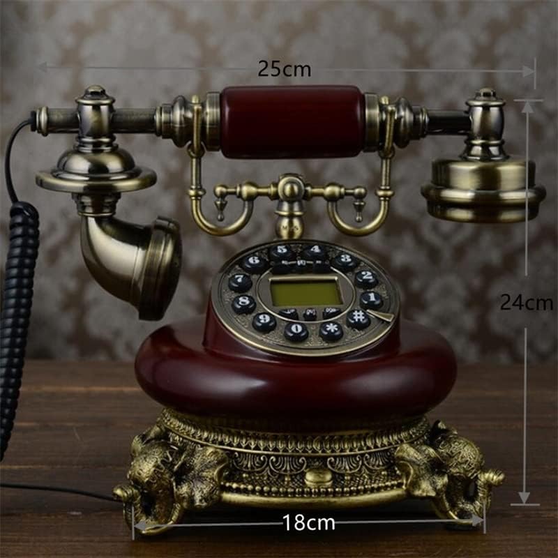 N/Antik Vezetékes Telefon Haza Hívó AZONOSÍTÓJA Vezetékes Telefon a Gyanta, valamint a Utánzás Fém kihangosító Gombot, Tárcsázza
