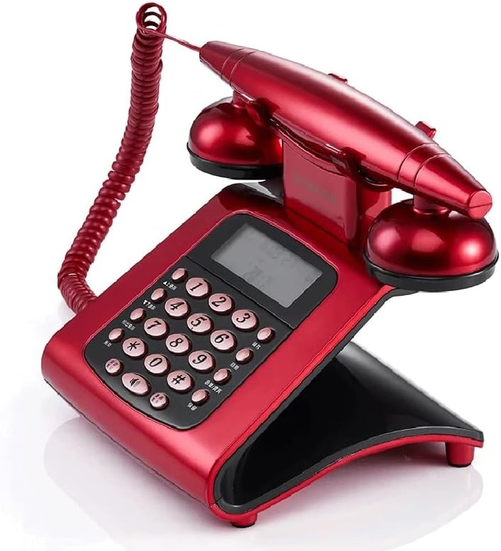 GRETD Antik Vezetékes Vezetékes Telefon, Fix Retro Telefon Gombot, Tárcsázza a Klasszikus, Dekoratív Telefon Haza, Család