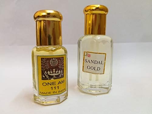 Dimraj Alkotások Szandál (Chandan), valamint Egy VAGYOK 111 Made in India Attar/Ittar Koncentrált Parfüm Olaj - 10+10 ml-es