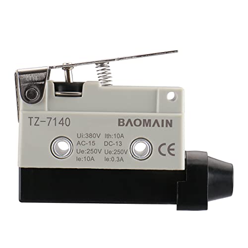 Baomain Limit, Rövid Zsanér Kar Pillanatnyi Típus SPDT 1NC+1NO 380V AC / DC 10A Mikro Kapcsoló TZ-7140 Csomag 1