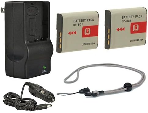 A Sony cyber-shot DSC-W230 Nagy Kapacitású Akkumulátorok (2 db) + AC/DC Úti Töltő + Vásárlási Multidapt nyakpánt (Fekete