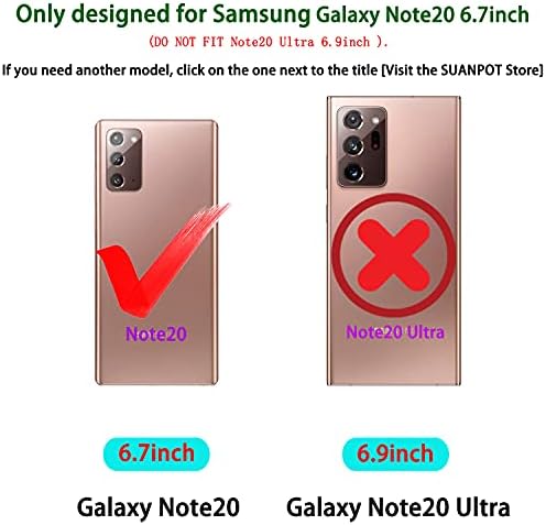 SUANPOT Samsung Galaxy Note 20 5G 6.7 az RFID-Blokkoló Bőr Pénztárca esetben Hitelkártya Birtokos, Folio Flip Book Telefon
