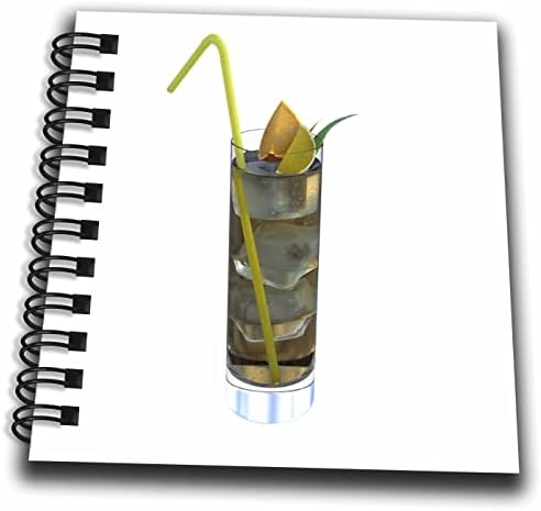 3dRose Boehm Grafika Italok - Egy Poharat alkoholtartalmú ital - Rajz Könyvek (db_357637_3)