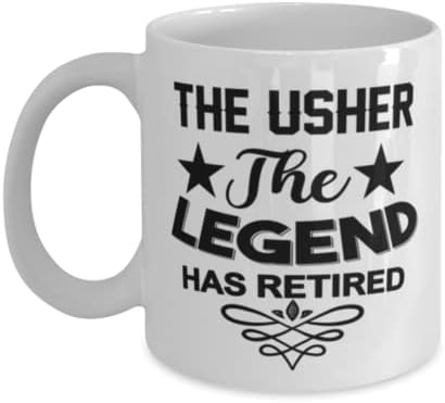 Usher Bögre, A Legenda szerint Visszavonult, Újszerű, Egyedi Ajándék Ötletek Usher, Bögre Tea Csésze Fehér