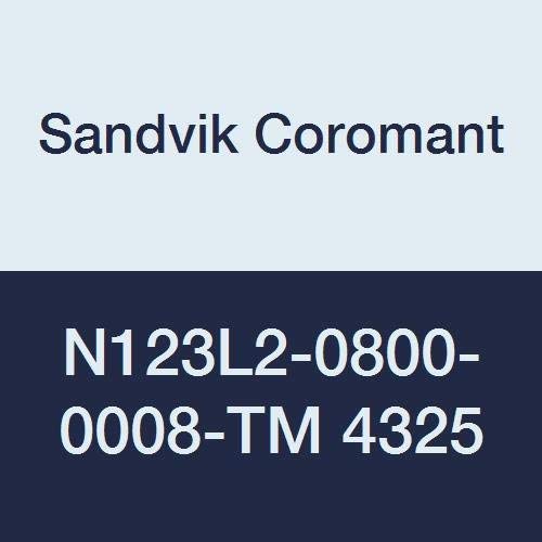 A Sandvik Coromant, N123L2-0800-0008-TM 4325, CoroCut 1-2 Helyezze Fordult, Keményfém, Semleges Vágott, 4325 Osztály, Ti(C,N)+Al2O3+TiN,