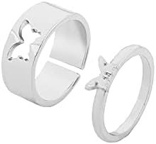 Yistu Női Gyűrűk Divat Eljegyzési Üreges Gyűrű, Esküvői Kreatív Pár Gyűrűk Mérete 11 Gyűrű Készlet (Arany, Egy Méret)