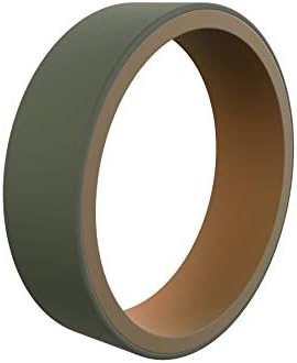 QALO Férfi & Női Gumi Szilikon Gyűrű, Kapcsolóval Megfordítható Gumi Unisex Esküvői Zenekar, jól Szellőző, Tartós Elkötelezettség