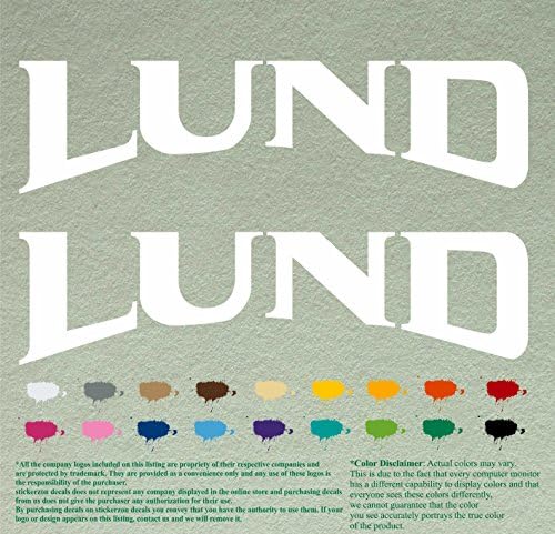 Pár 12 Lund Kompatibilis Csere Matricák Vinyl Matricák *Fehér* Vinyl Matricák Hajó Külső Motor Készlet 2