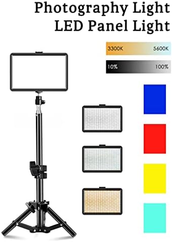 HOUKAI 8 inch Fotózás Szabályozható Síkképernyős Töltse Lámpa 3300-5600K LED Videó Fény Élő Streaming Fotó Stúdió világítás